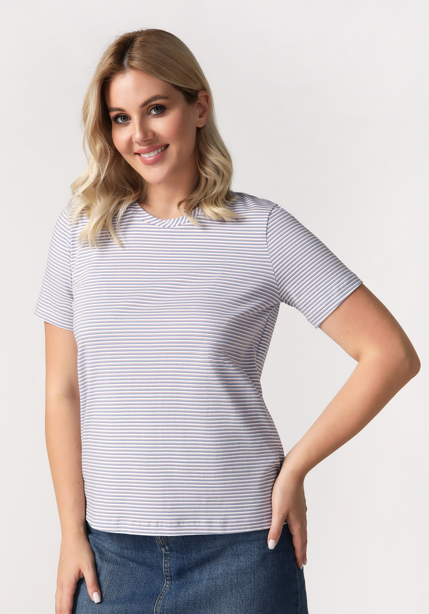 Футболка с втачным коротким рукавом