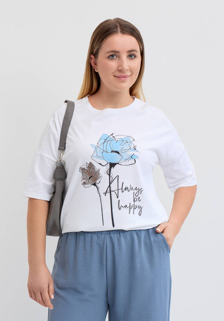 Футболка с флоральным принтом шир.  750, рис. 25