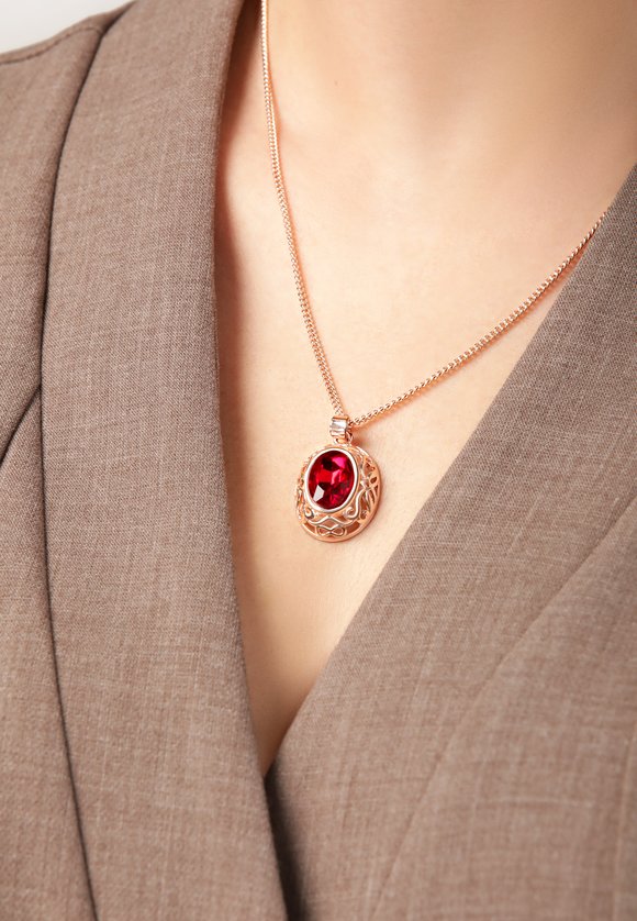 Комплект сережек Рубиновая страсть шир.  580, рис. 9