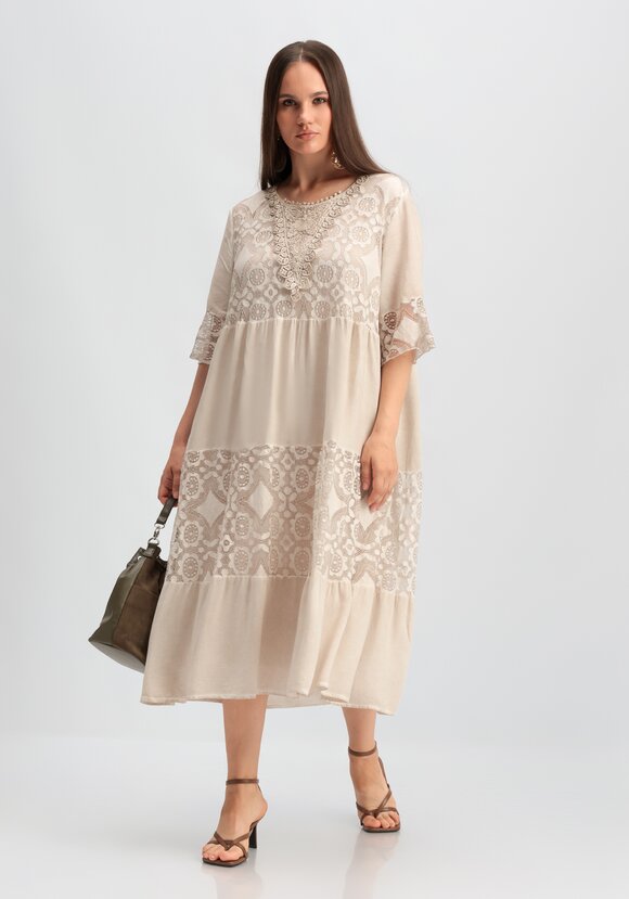 Платье ярусное кружевное шир.  580, рис. 8