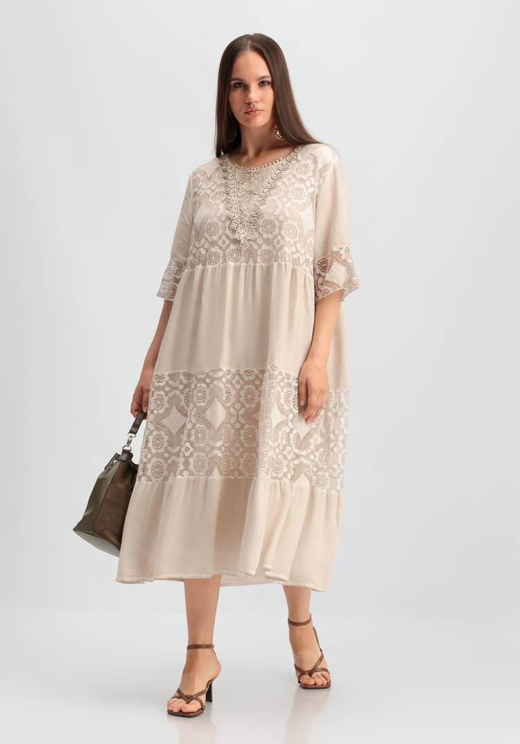 Платье ярусное кружевное шир.  750, рис. 8