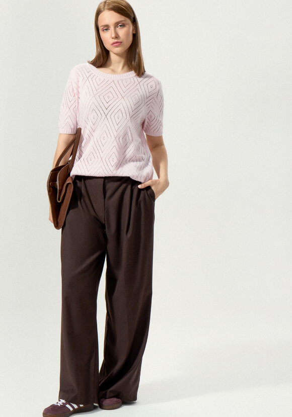 Джемпер с коротким рукавом ажурный шир.  580, рис. 20