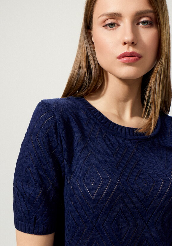 Джемпер с коротким рукавом ажурный шир.  580, рис. 33