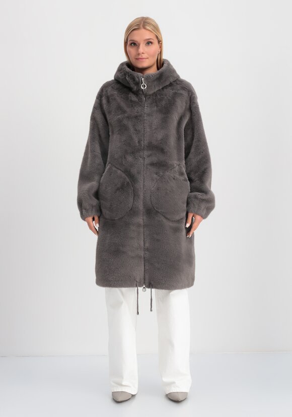 Пальто из экомеха шир.  580, рис. 11