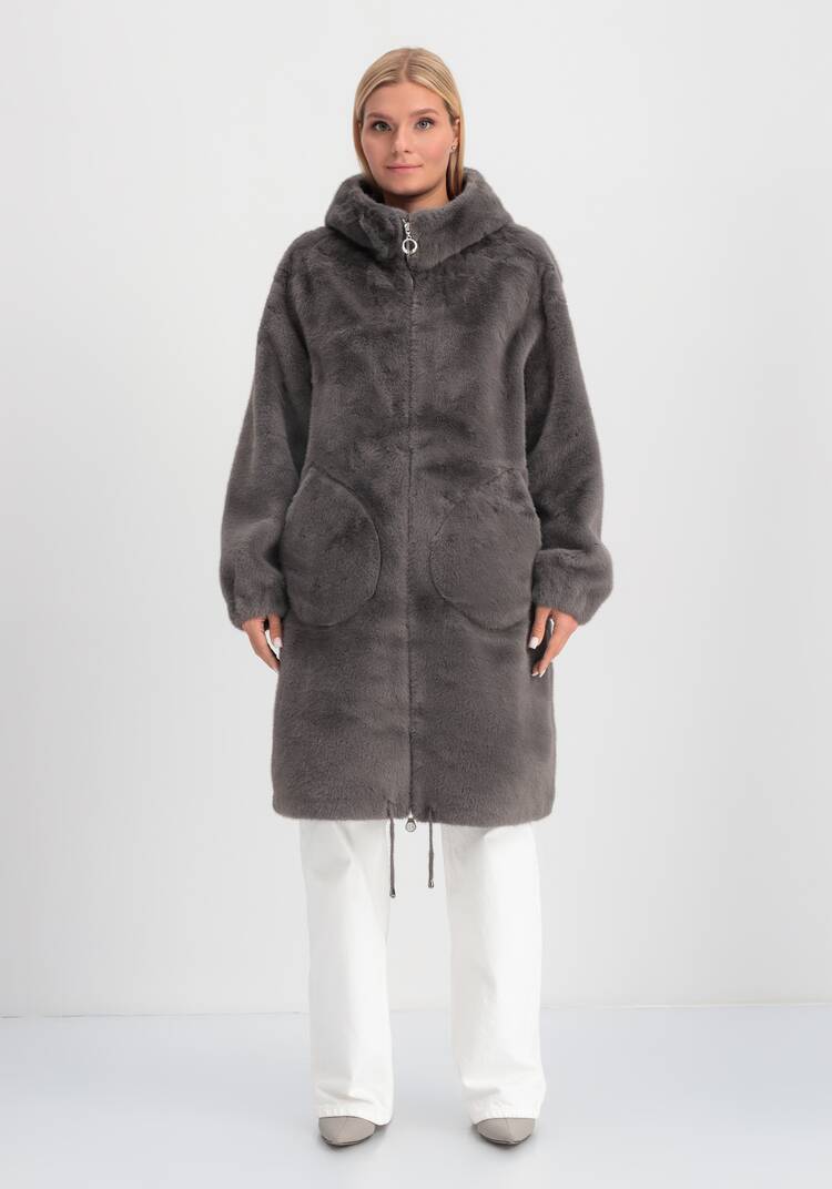 Пальто из экомеха шир.  750, рис. 11