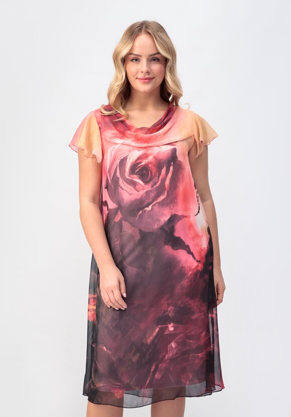 Платье из шифона с рукавами-крылышками шир.  580, рис. 2