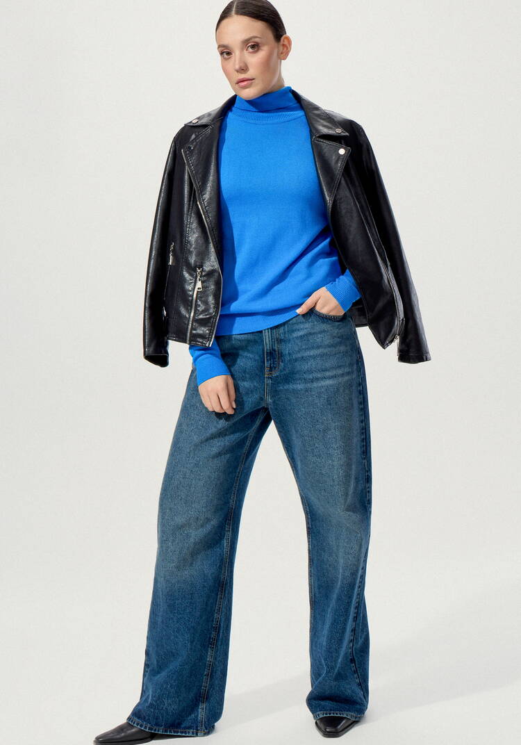 Джемпер с высоким воротником шир.  750, рис. 35