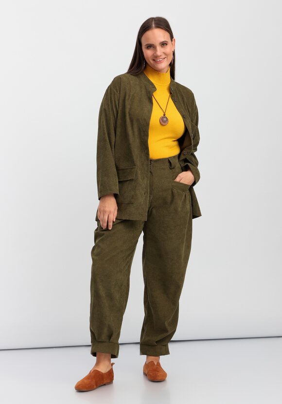 Брюки-бананы с манжетами по низу шир.  580, рис. 16