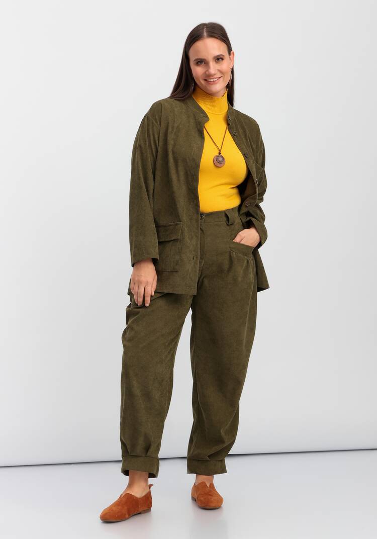 Брюки-бананы с манжетами по низу шир.  750, рис. 16