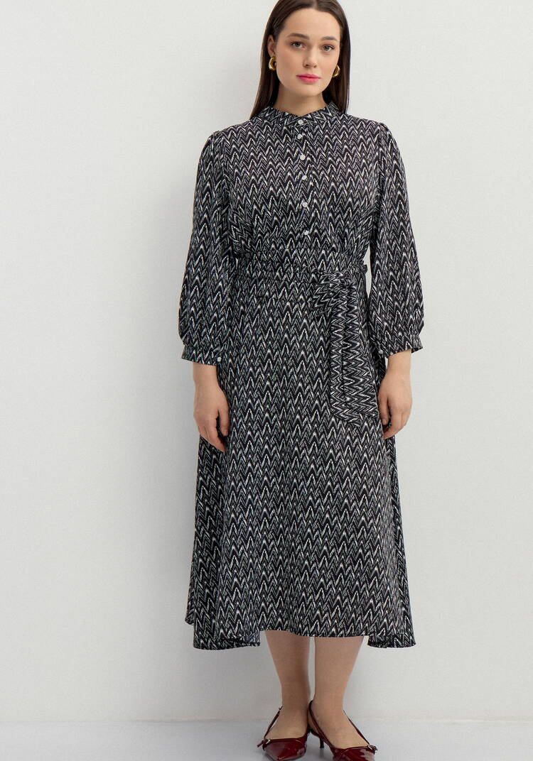 Платье свободного кроя с принтом Мирра шир.  750, рис. 6