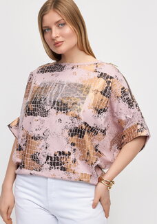 Блуза с блестящим принтом Эльвира