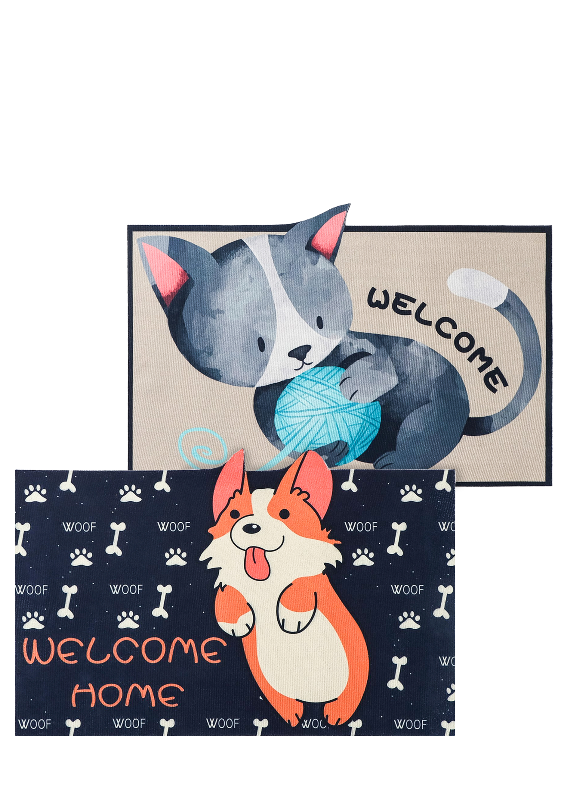 

Коврик придверный, 2 шт., Черный