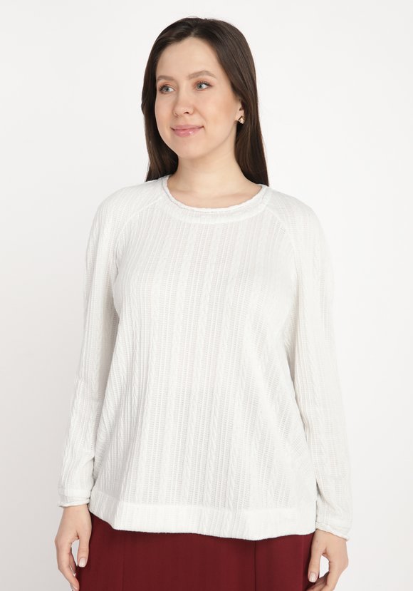 Джемпер с фактурным рисунком косы шир.  580, рис. 1