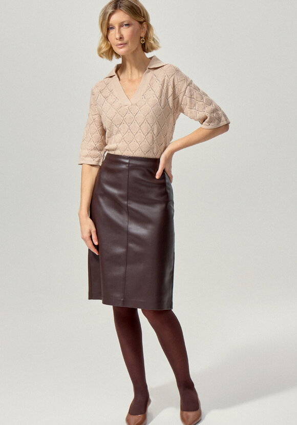 Джемпер-поло с ажурным рисунком шир.  580, рис. 2