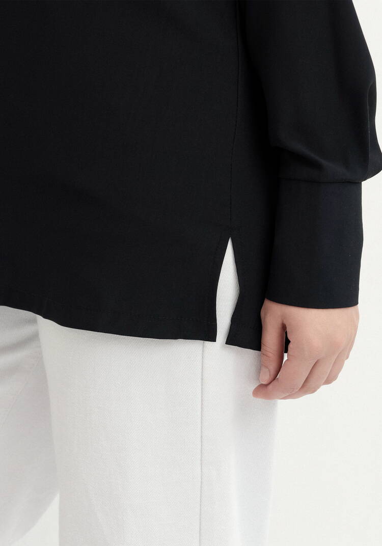 Рубашка с контрастными пуговицами шир.  750, рис. 7