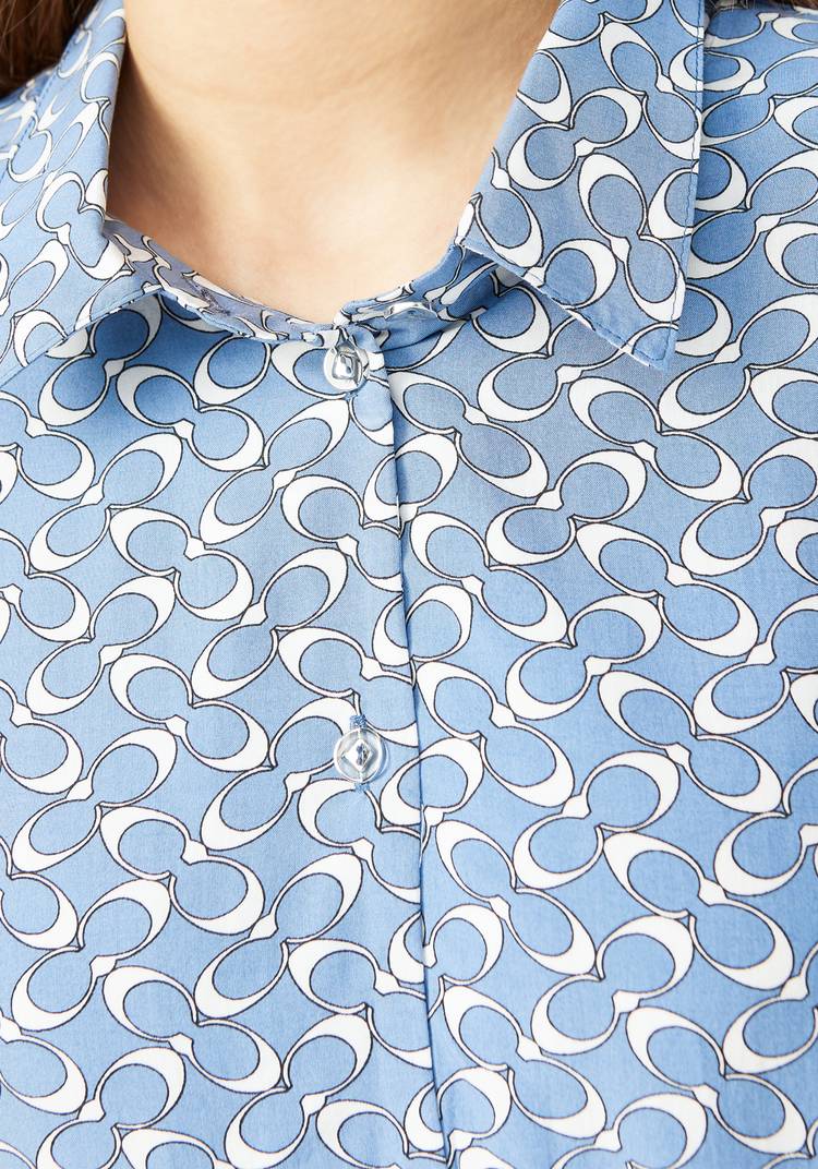 Блуза с отложным воротником на стойке шир.  750, рис. 12