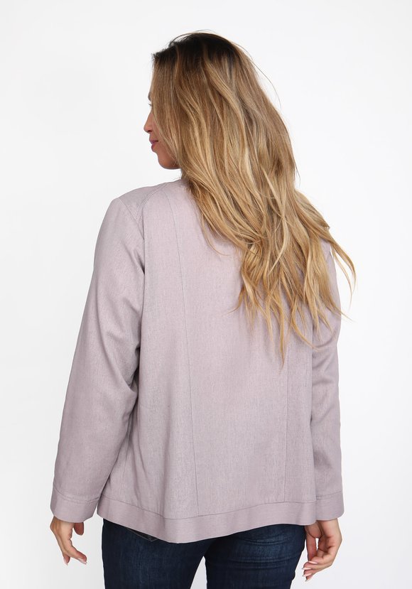 Жакет в стиле сафари на пуговицах шир.  580, рис. 7