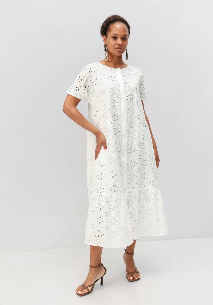 Платье ажурное с воланом шир.  750, рис. 16