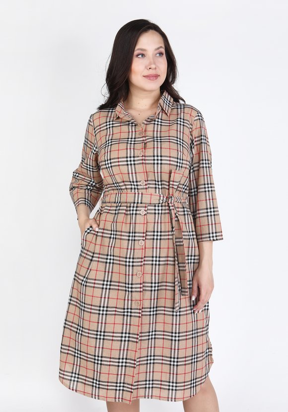 Платье-рубашка с кокеткой на спинке шир.  580, рис. 6