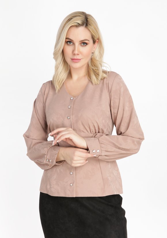 Блузка длинный рукав с утяжкой по талии шир.  580, рис. 6