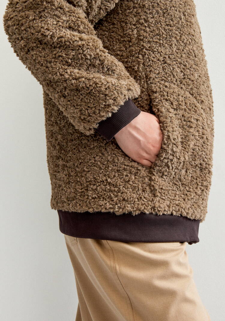 Бомбер на молнии в стиле тедди шир.  750, рис. 26