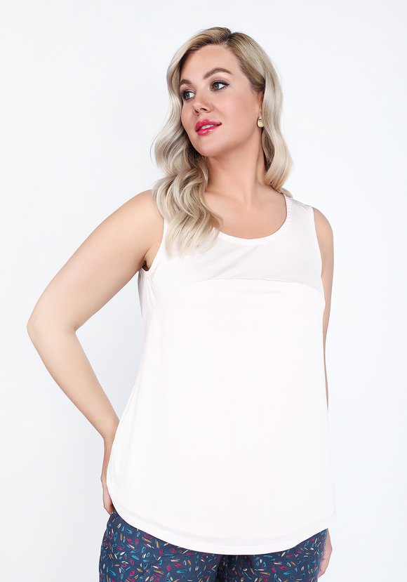 Топ без рукавов с двойной полочкой шир.  580, рис. 2