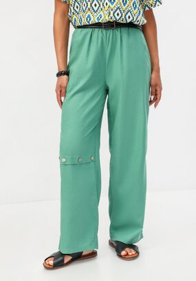 Брюки с декоративной планкой