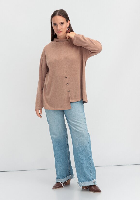 Джемпер с асимметричным низом шир.  580, рис. 24