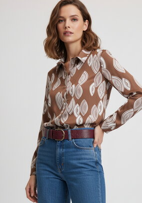 Блуза свободного кроя с застежкой