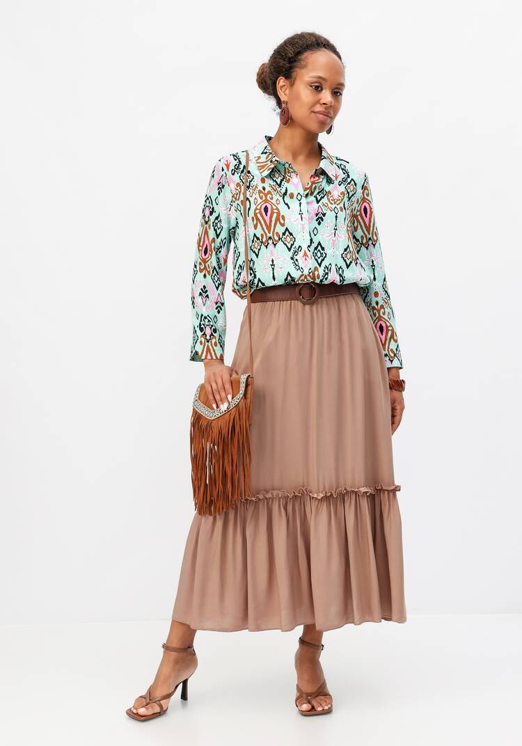 Юбка на эластичной ленте с ярусами шир.  750, рис. 10