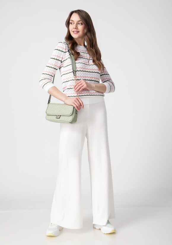 Брюки однотонные высокой посадки шир.  580, рис. 14