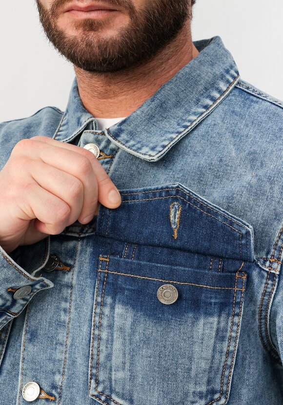 Куртка джинсовая шир.  580, рис. 7