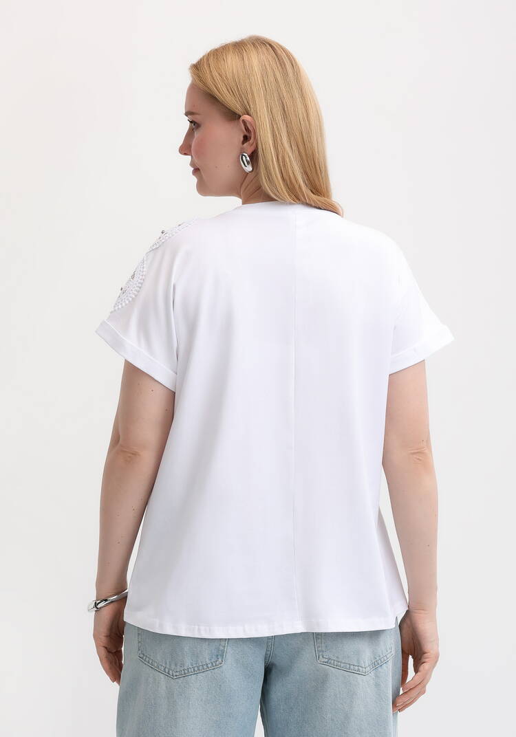 Блуза с вставкой узора из кружева шир.  750, рис. 3