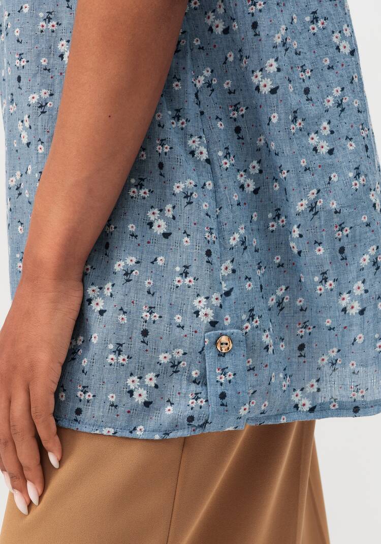 Блуза с цветочным принтом Офелия шир.  750, рис. 17