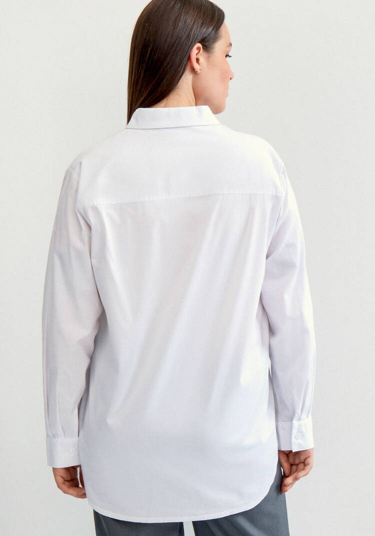 Рубашка прямая на пуговицах шир.  750, рис. 12