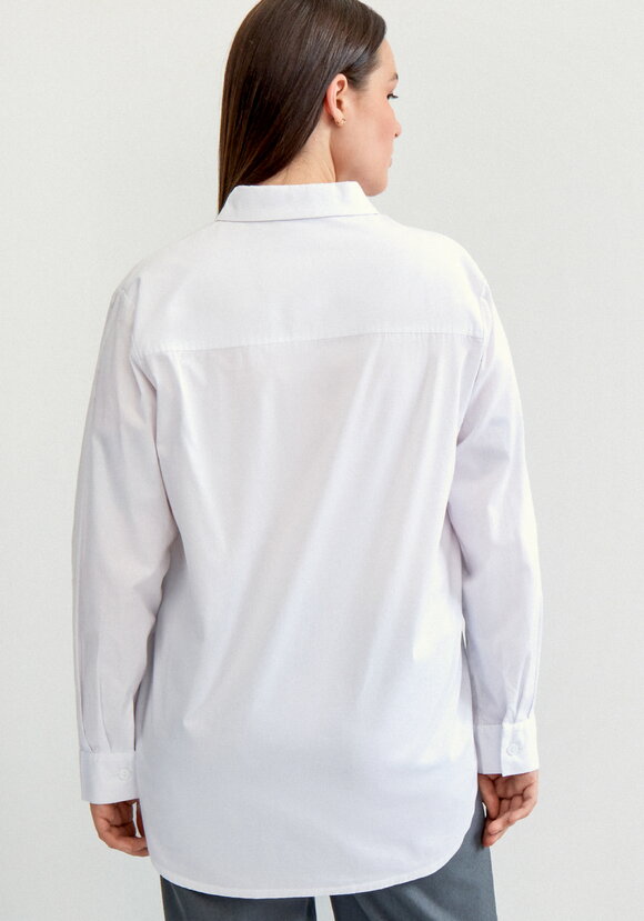 Рубашка прямая на пуговицах шир.  580, рис. 12