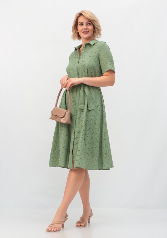 Платье из хлопка с поясом шир.  580, рис. 17