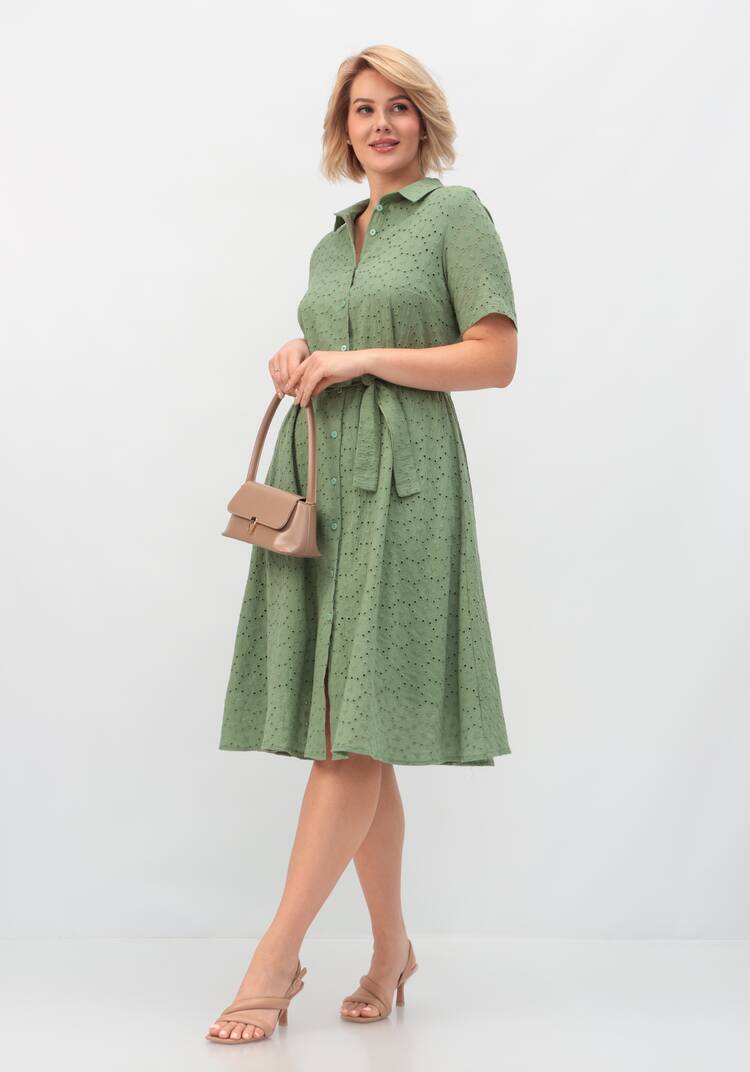 Платье из хлопка с поясом шир.  750, рис. 17