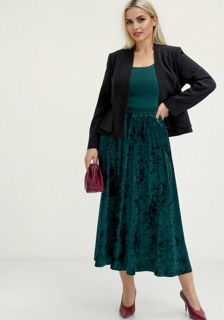 Юбка полусолнце из бархата шир.  750, рис. 13