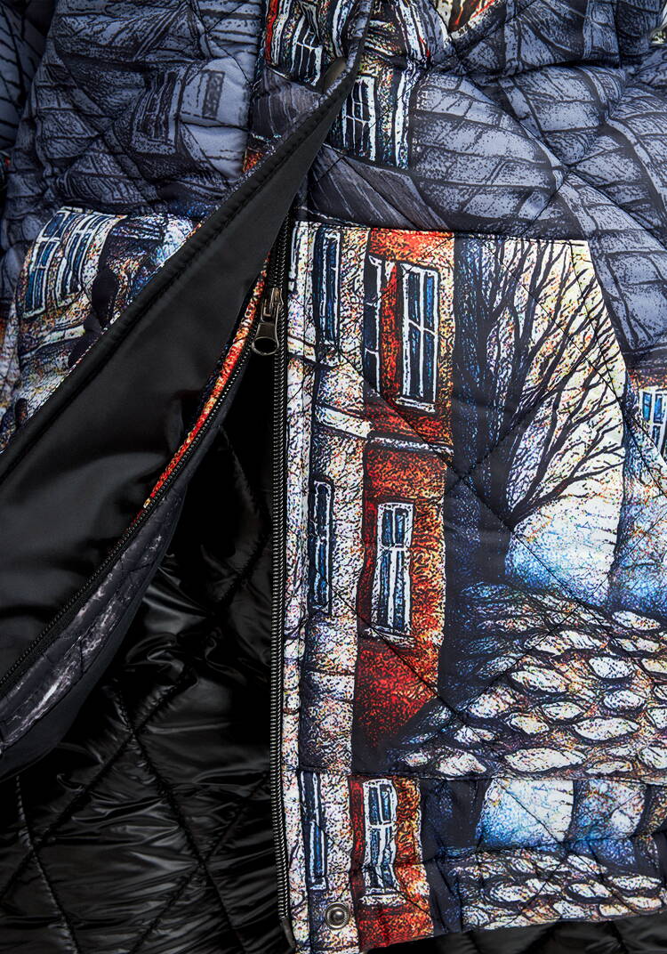 Куртка с принтом Городской пейзаж шир.  750, рис. 7