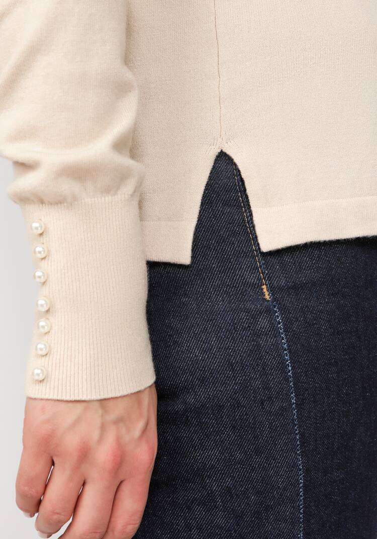 Джемпер с декором из жемчуга по горловине шир.  750, рис. 5