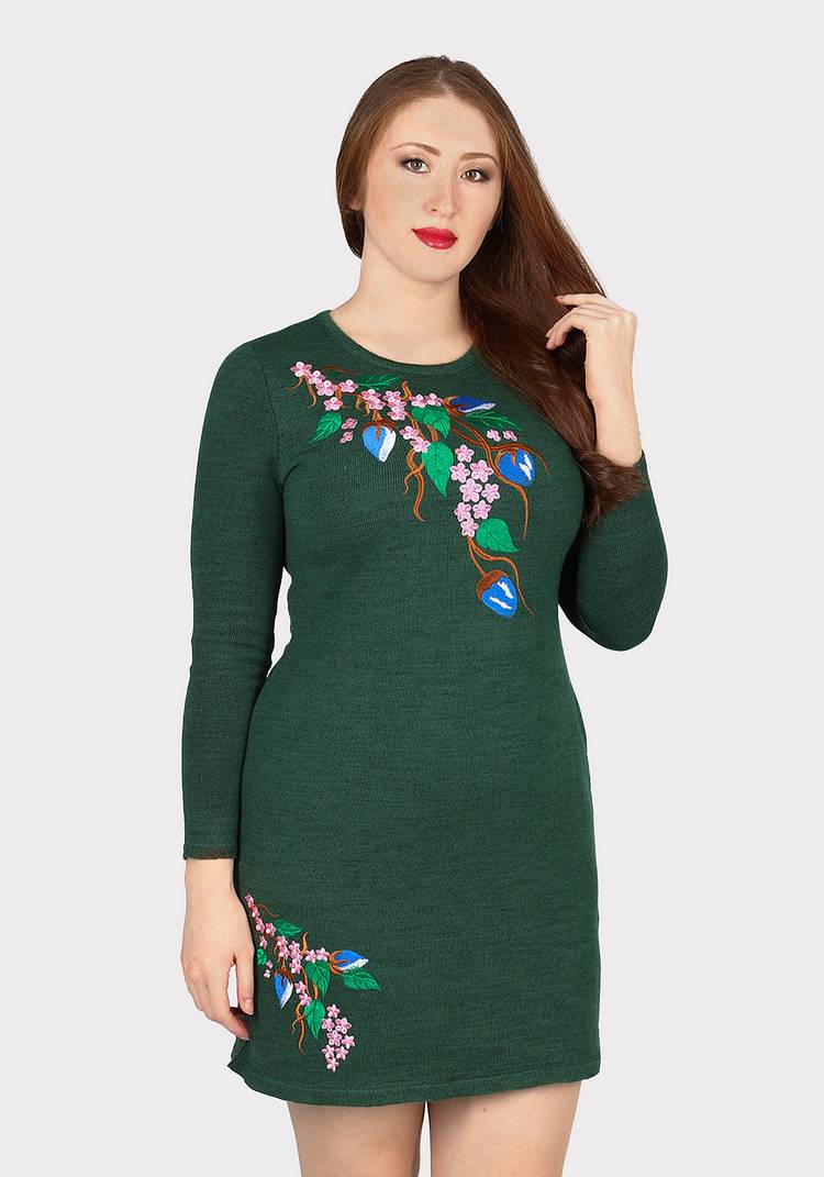 Платье-миди с длинным рукавом и вышивкой шир.  750, рис. 4