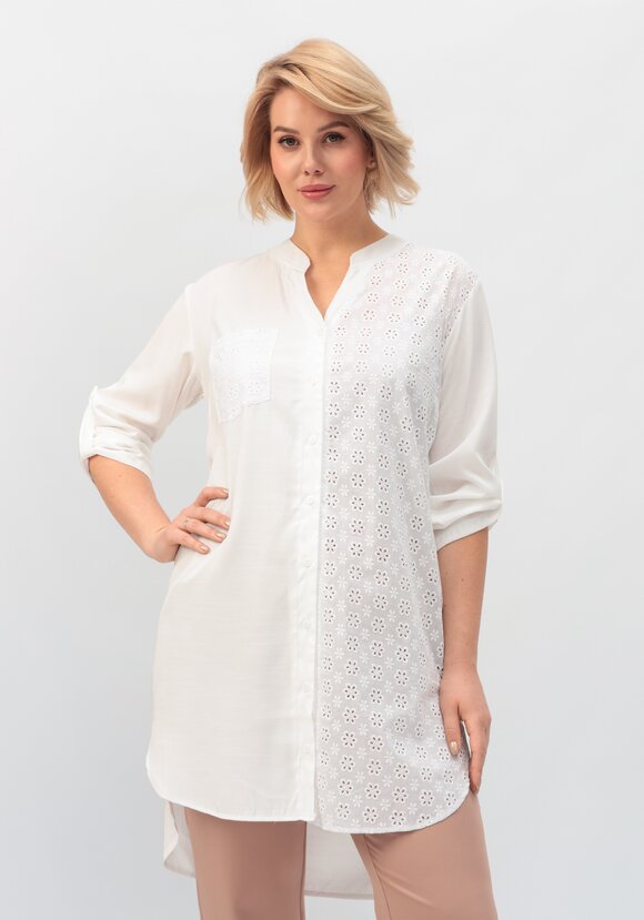 Рубашка удлиненная из хлопка шир.  580, рис. 1