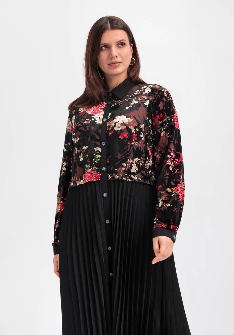 Платье с отрезной кокеткой и юбкой плиссе шир.  750, рис. 2