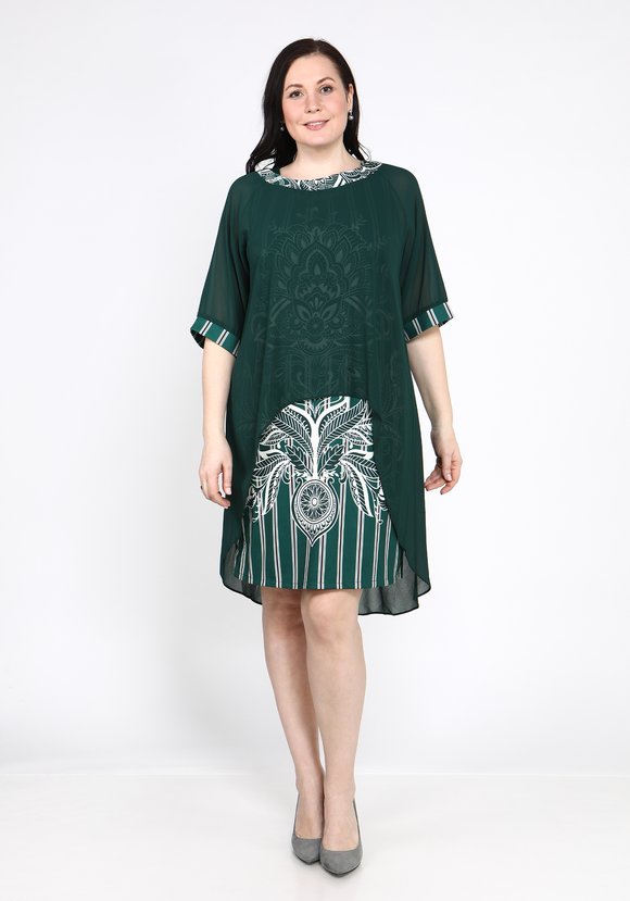 Платье двойка в полоску шир.  580, рис. 7