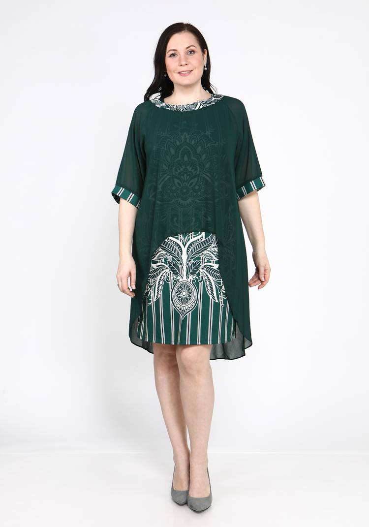 Платье двойка в полоску шир.  750, рис. 7