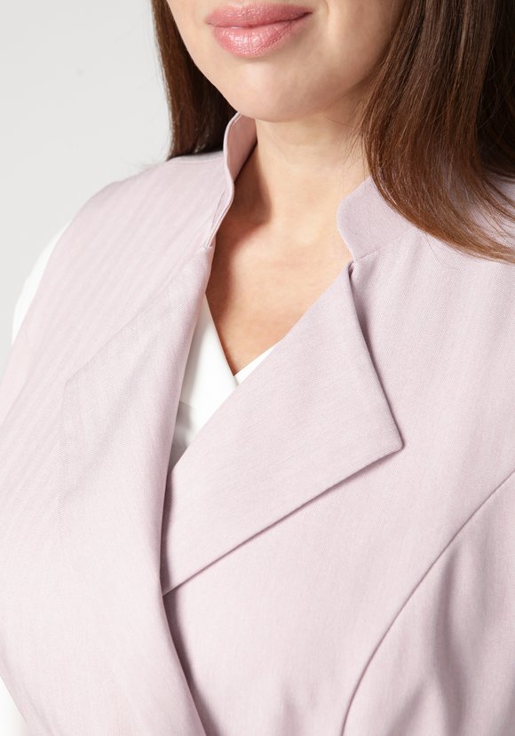 Жилет двубортный однотонный шир.  580, рис. 5