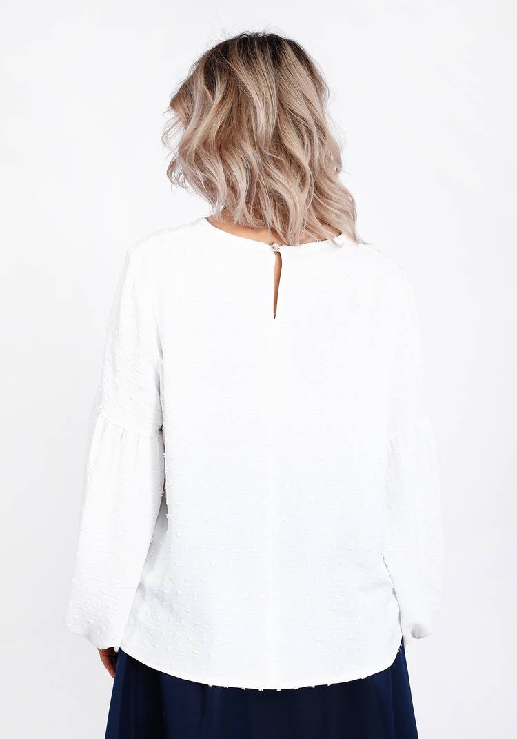 Блуза фактурная с объемным рукавом шир.  750, рис. 4