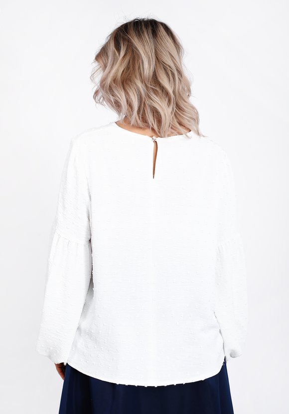 Блуза фактурная с объемным рукавом шир.  580, рис. 4