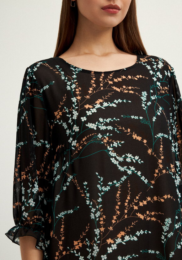 Платье с цветочным принтом шифоновое шир.  580, рис. 21